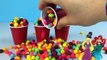 Disney Princess Frozen DIY Cubeez Play-Doh Surprise Eggs Dippin Dots Candy Jelly Beans Lea