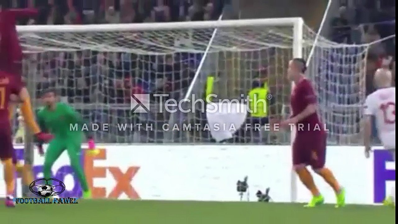 Roma vs lyon 2-1 europa league 16032017