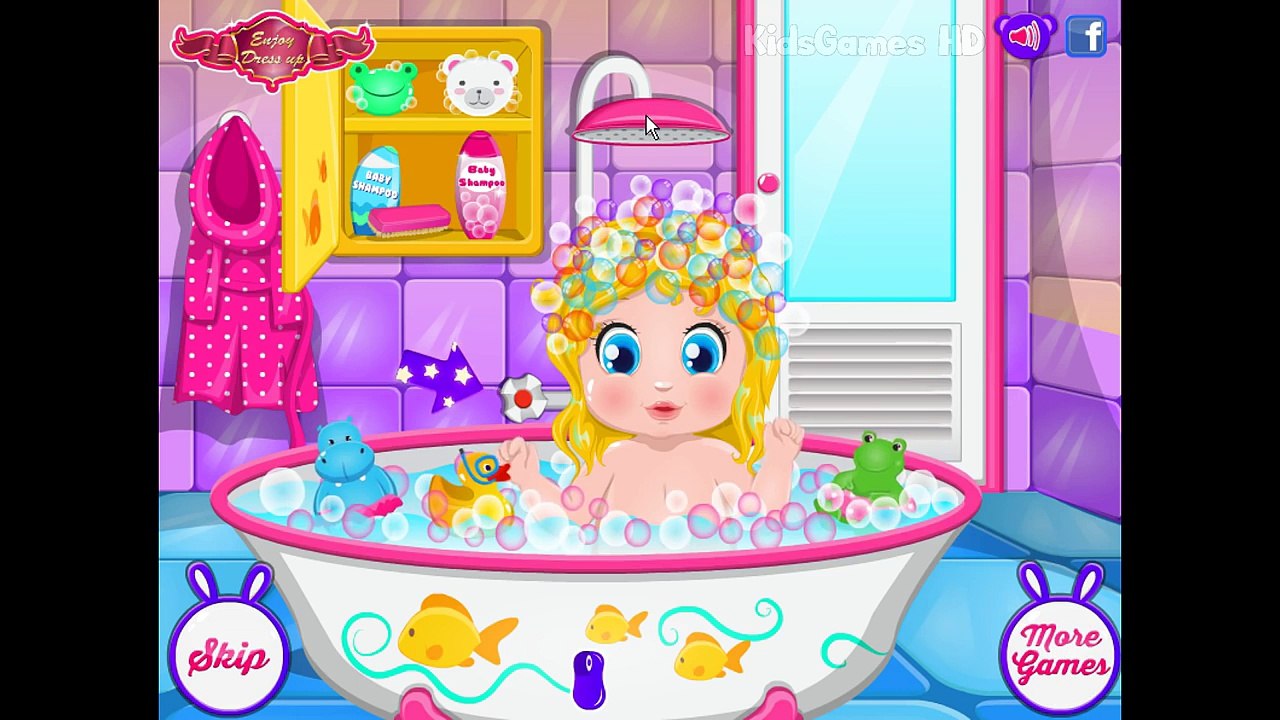 Barbie Game Cartoon - Baby Barbie Shower Fun - Baby Game For Kids