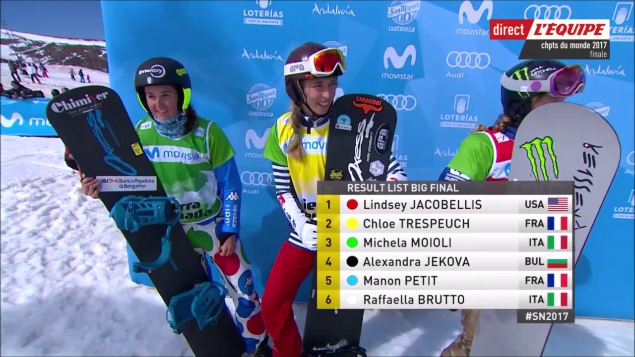 ChM 2017 freestyle et snowboard à Sierra Nevada, snowboard cross F, 12 mars 2017 (argent pour Trespeuch)