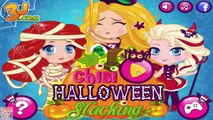 Chibi Halloween Slacking - Disney Princess Elsa Rapunzel Ariel & Anna Fun Dress Up Games F