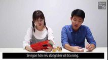 The reaction of Korean people when trying Vietnamese snacks