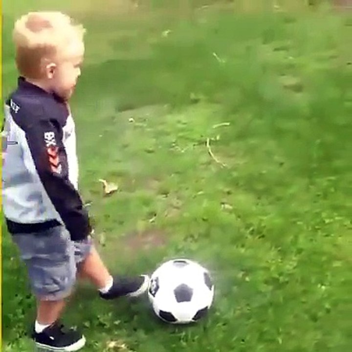 funny baby football