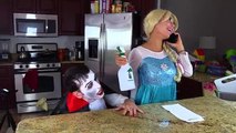 Spiderman & Elsa babysit snow white baby! w/ Ariel mermaid, Catwoman, Joker funny video