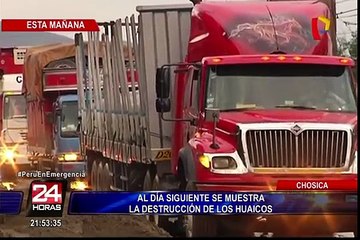 Más de 50 viviendas quedaron suspendidas tras huaico en Chosica