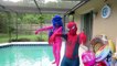 Spiderman vs Joker vs Pink Spidergirl - Zombie Attack! - w/ Frozen Elsa Prank - Fun Superh