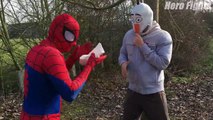 SPIDERMAN VS FROZEN ELSA BABYS POO Spiderman POOP PRANK Superhero In Real Life Prank Vide