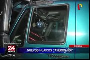 Camión queda sepultado tras huaico en Chosica