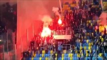 Arka Gdynia - Lechia Gdansk Highlights cortege pyro and trouble in Stadion GOSiR