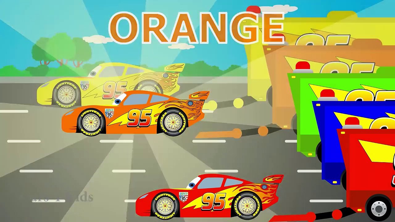 Lightning MCQUEEN Big Truck Vs Disney Pixar Dinoco Big Truck - Monster Trucks For Children