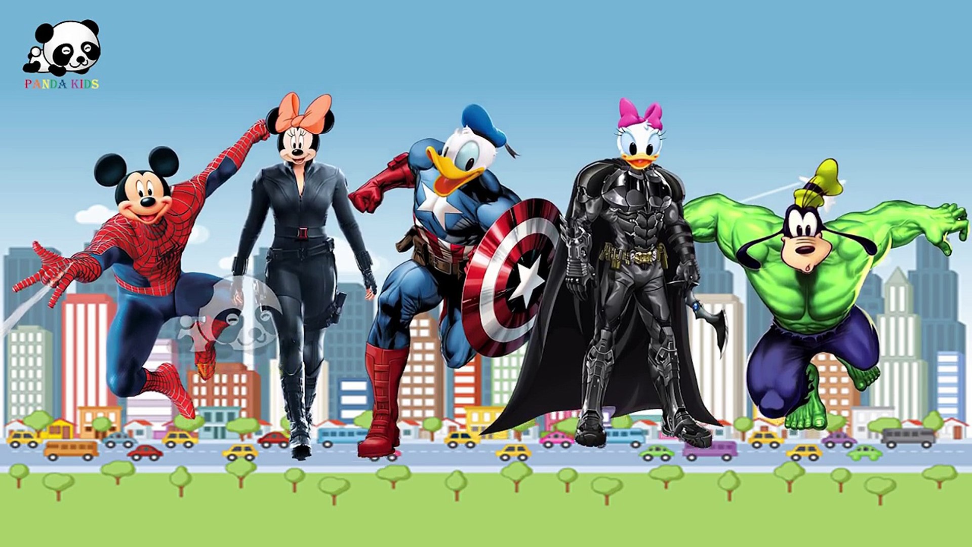 ⁣#Mickey Mouse #Spiderman #Hulk #Captain America #Finger Family Songs Panda Kids