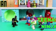 TMNT Play Doh Teenage Mutant Ninja Turtles and Softee Dough with Leonardo Lego Duplo Spide
