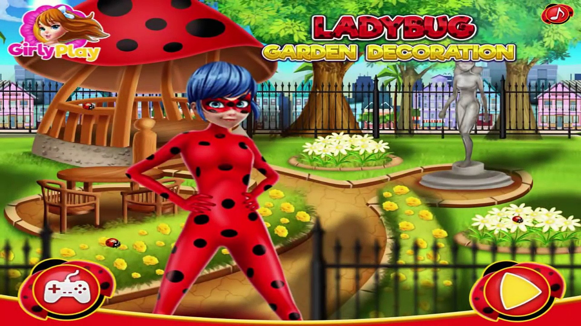 Ladybug Garden Decoration - Miraculous Ladybug and Cat Noir Games