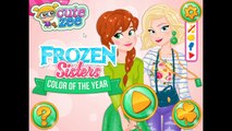 Замороженные сестры Цвет из в год дисней Принцесса Эльза Анна замороженные платье вверх игра для девушка