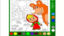 Маша и Медведь Веселая Раскраска. Новая серия. Учим цвета. Развивающий мультик