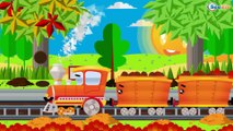 Learn Colors - Colores y coches de carreras - Trenes para niños