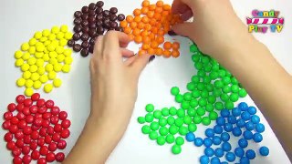 Learn Colours Baby Bath Compilation - Rainbow Learning colors water M&M Candy