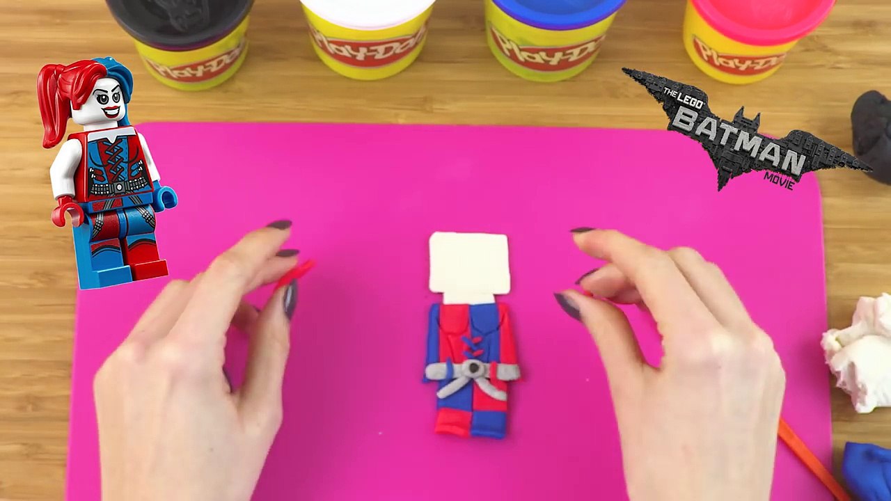 How To Make Lego Harley Quinn from Play Doh! The Lego Batman Movie Play-Doh Craft _  Crafty Kids-G5oSNXpT7zc