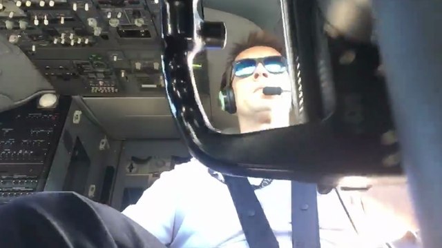 Atterrissage d'un avion par vent de travers