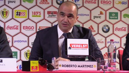 Voici la sélection de Roberto Martinez pour Belgique-Grèce et Russie-Belgique