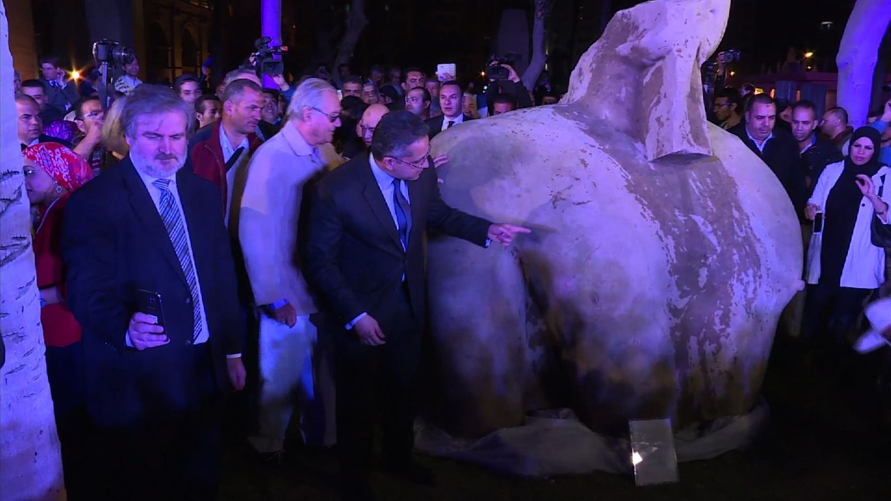 Egypte: une statue pharaonique dévoilée au public