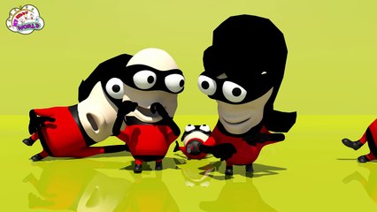 Finger Family Red Minions Football Family | Finger Family Rhymes For Kids in 3D