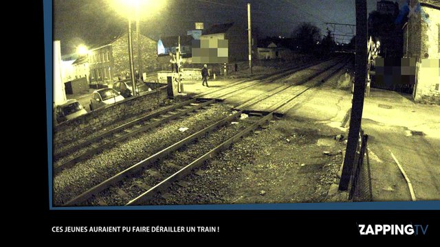 Un groupe de jeune essaie de faire dérailler un train
