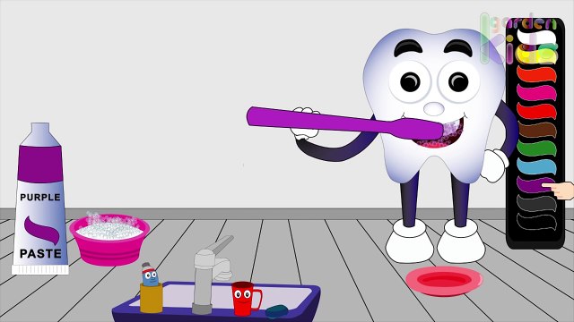 Learn Colors with Teeth Brush, Teach Colours, Baby Children Kids Learning Videos by Baby R