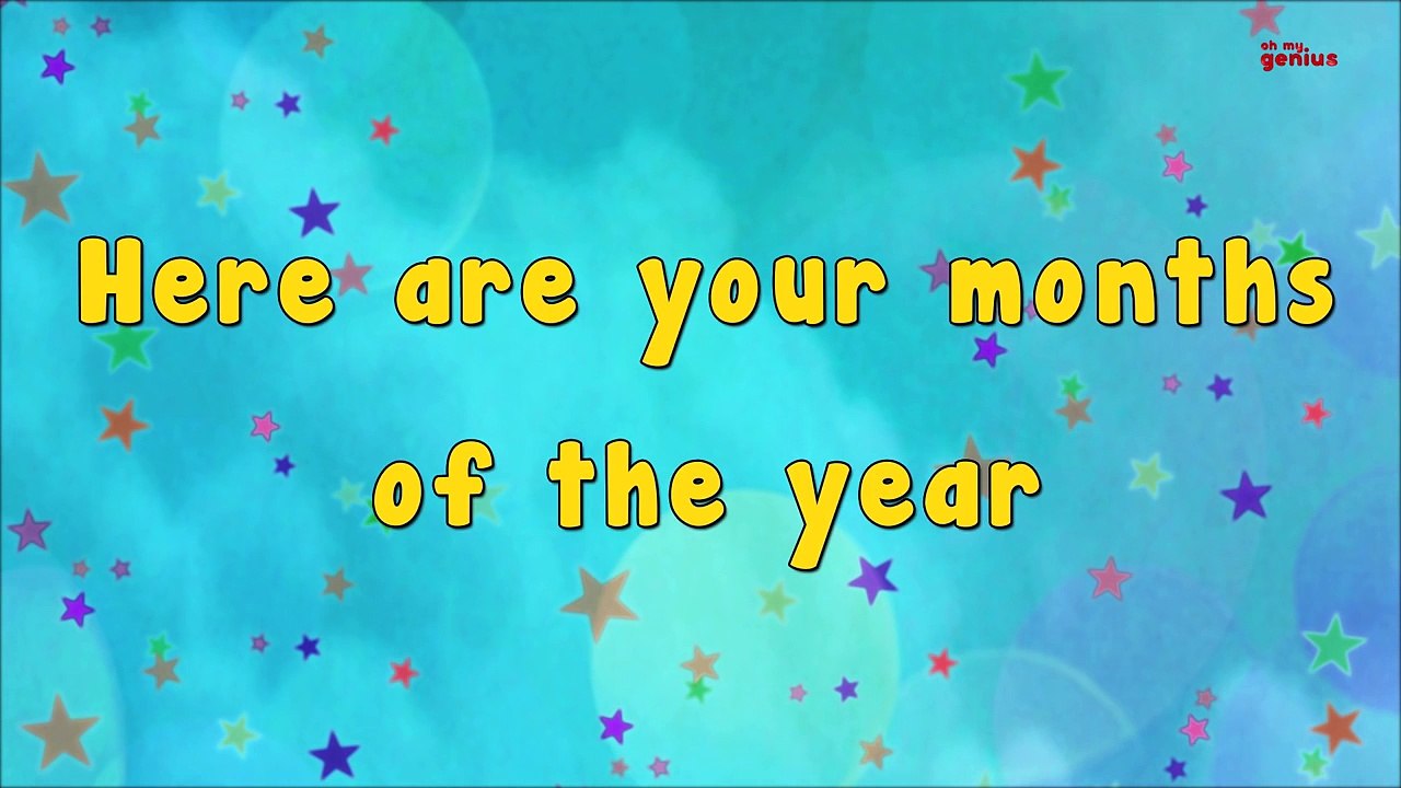 The 12 Months of the Year - Childrens Song - Calendar Song - Karaoke Lyrics