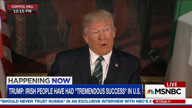 Donald Trump lit un de ses proverbes Irlandais préférés