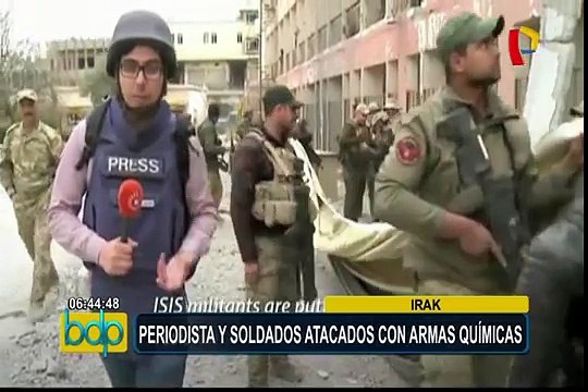 Irak: periodista y soldados fueron atacados con armas químicas