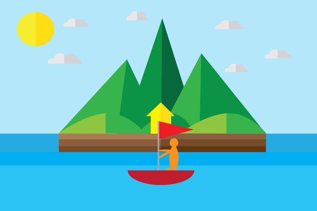 การสร้างเกาะ ทะเล ท้องฟ้า ง่ายๆ ด้วย AI Illustrator