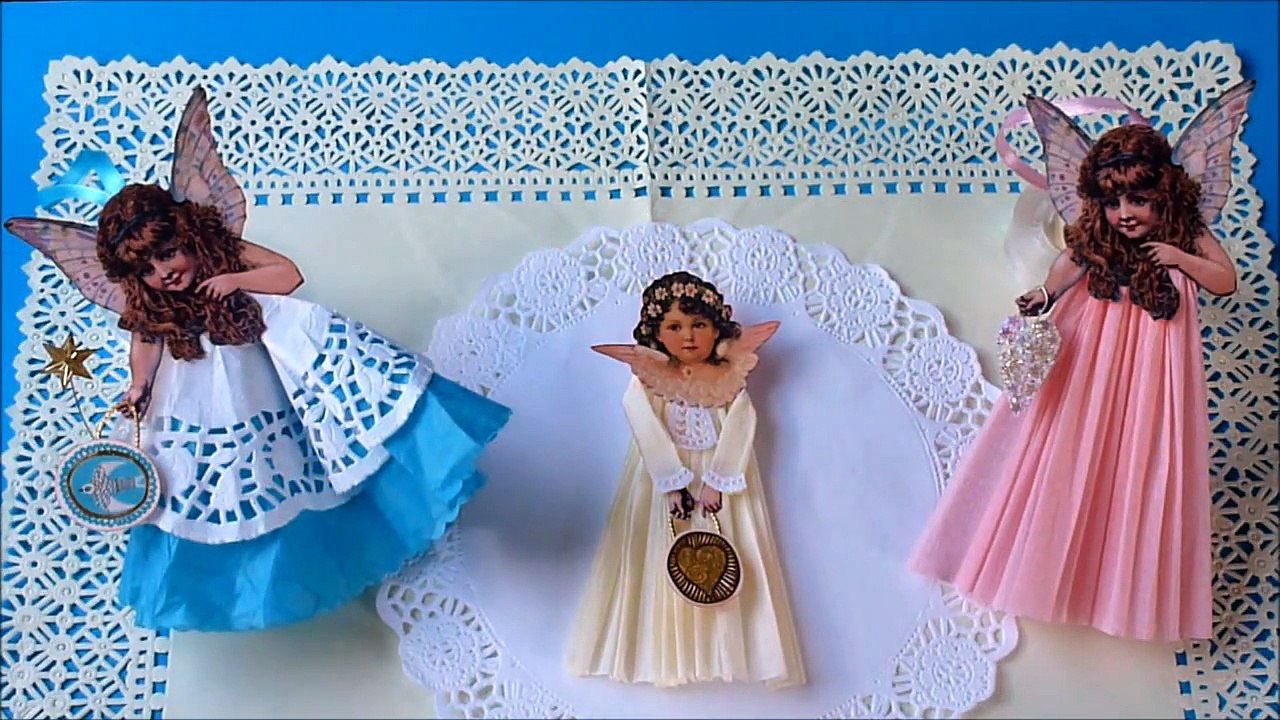 DIY, Cómo hacer Adornos Vintage para Navidad, Angel vintage, Vintage Christmas Angels