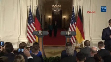 Merkel, Beyaz Saray'da Trump'la Görüştü