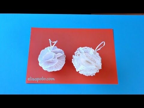 DIY, Copos de Nieve, Cómo hacer Adornos para el Árbol, Paper Snowflake christmas tree