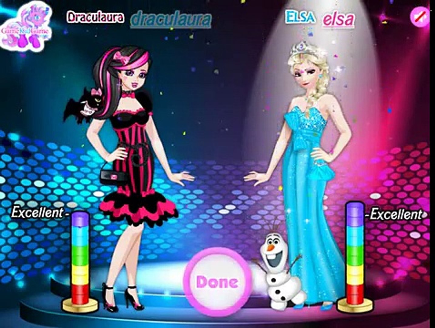 elsa vs barbie vs draculaura fashion contest 2