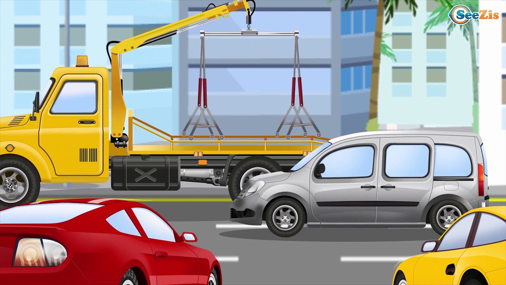 Carros de Carreras es Rojo infantiles - Carritos para niños - Caricatura de carros