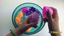 Abc Surprises Learn to spell colors chocolate toy surprise egg opening penguin fish swimmi