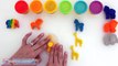 Play Doh Rainbow Animal Cookies How to Make Play Dough Food with Molds * RainbowLearning (