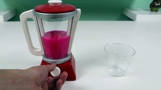 Pretend Fruit SLIME Smoothies Made with Toy Blender Kitchen