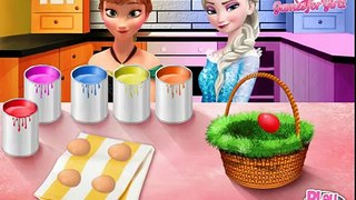 Frozen - Elsa and Anna Eggs Painting. Холодное Сердце: Эльза и Анна готовят еду.