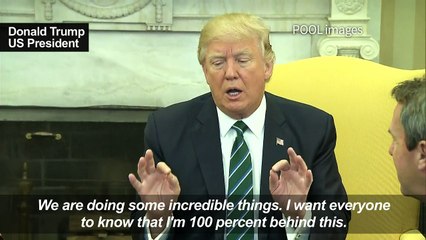Trump says has won over skeptical Republicans to healthcare plan
