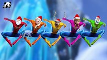 Santa Claus Disney Frozen Transform Spiderman Finger Family Songs - Nursery Rhymes Lyric &