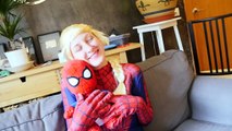  Spider-man & Frozen Elsa vs FUNNY JOKER PRANK! w/ Spidergirl Superman Mermaid Fun Superh