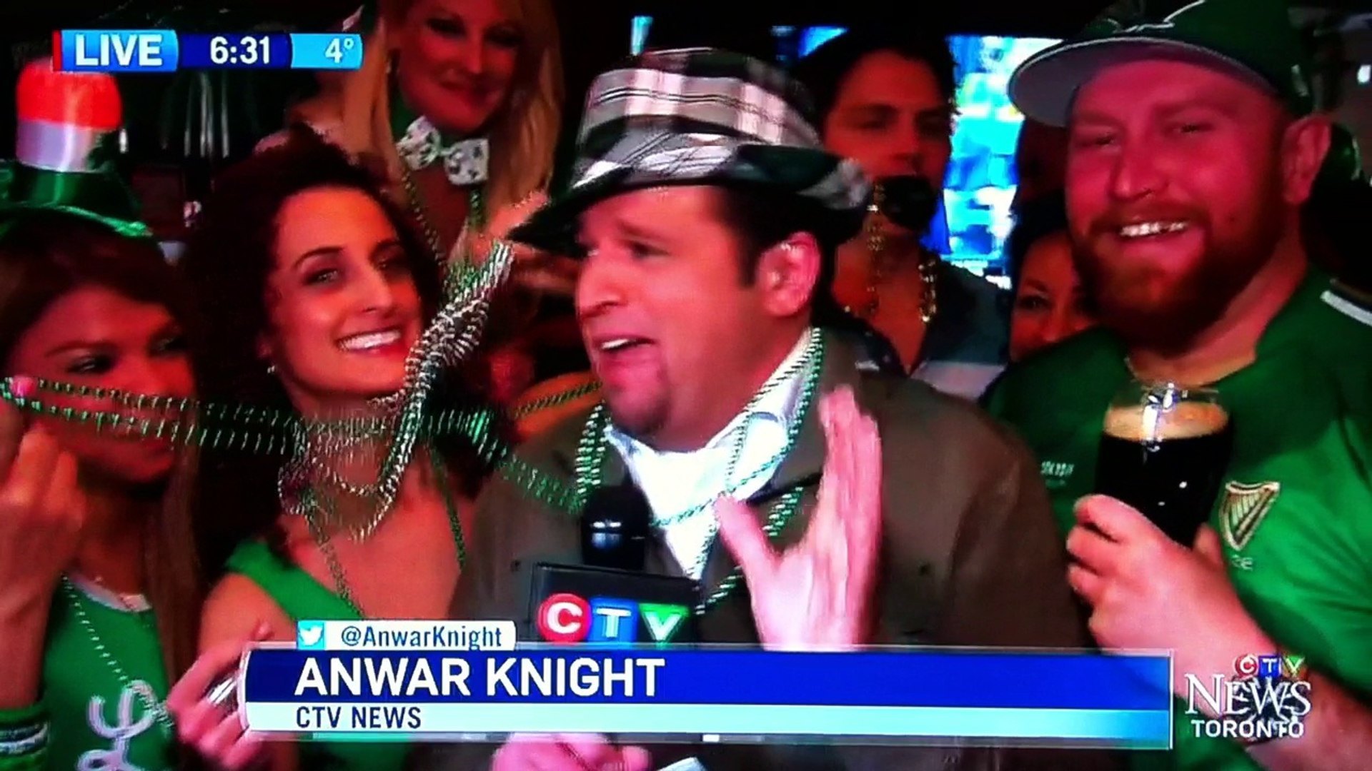 ⁣Funny News moments on St. Patrick's Day