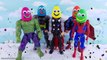 Play Doh Superhero Learning Colors for Children Body Paint Finger Family Nursery Rhymes Co