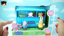 Play Doh Peppa Pig School Bus Pop-up Surprise - Ônibus Escolar Levando Pig George pra Esco