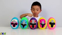 Power Rangers Ninja Steel Play-Doh Surprise Eggs Opening Morphing Fun With Ckn Toys-sk_rh70Bl2U