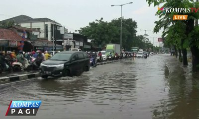Hujan Deras, Jalan Utama Bekasi Terendam Banjir