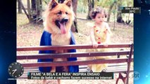 Garota e cachorro conquistam a internet com ensaio inspirado em ´A Bela e a Fera´